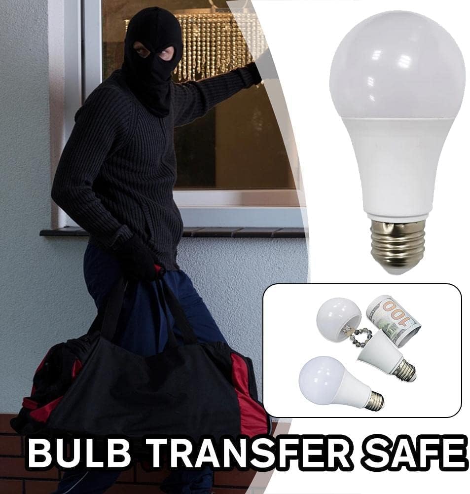 Bombilla blanca con compartimento secreto para objetos de valor