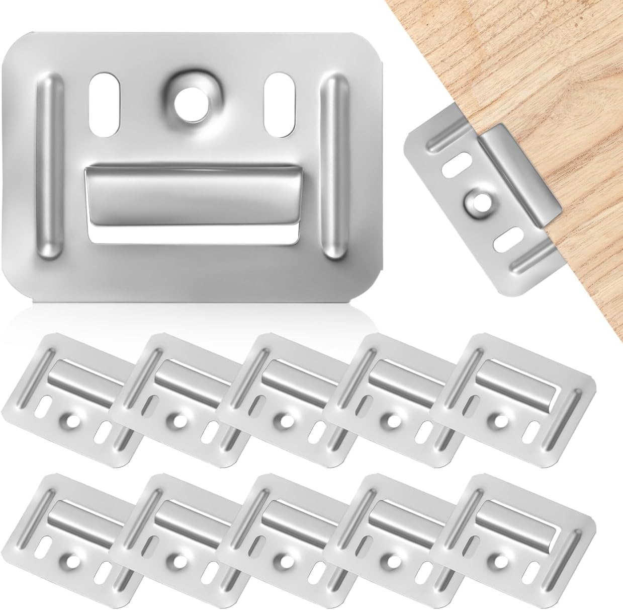 100 Abrazaderas Hebilla Acero Inox para Paneles Bambú