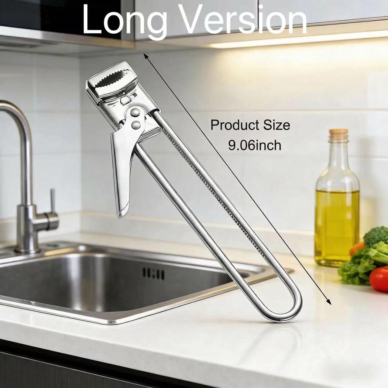 Abrebotellas acero inox ajustable para manos débiles