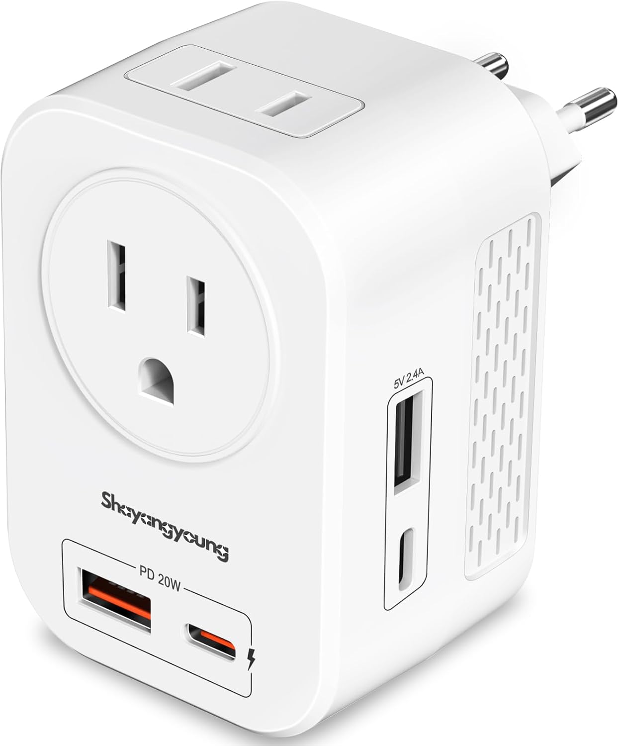 Convertidor voltaje 220V a 110V adaptador viaje PD 20W