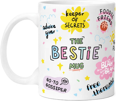 Taza de café Bestie, regalo de cumpleaños para amigas y mujeres