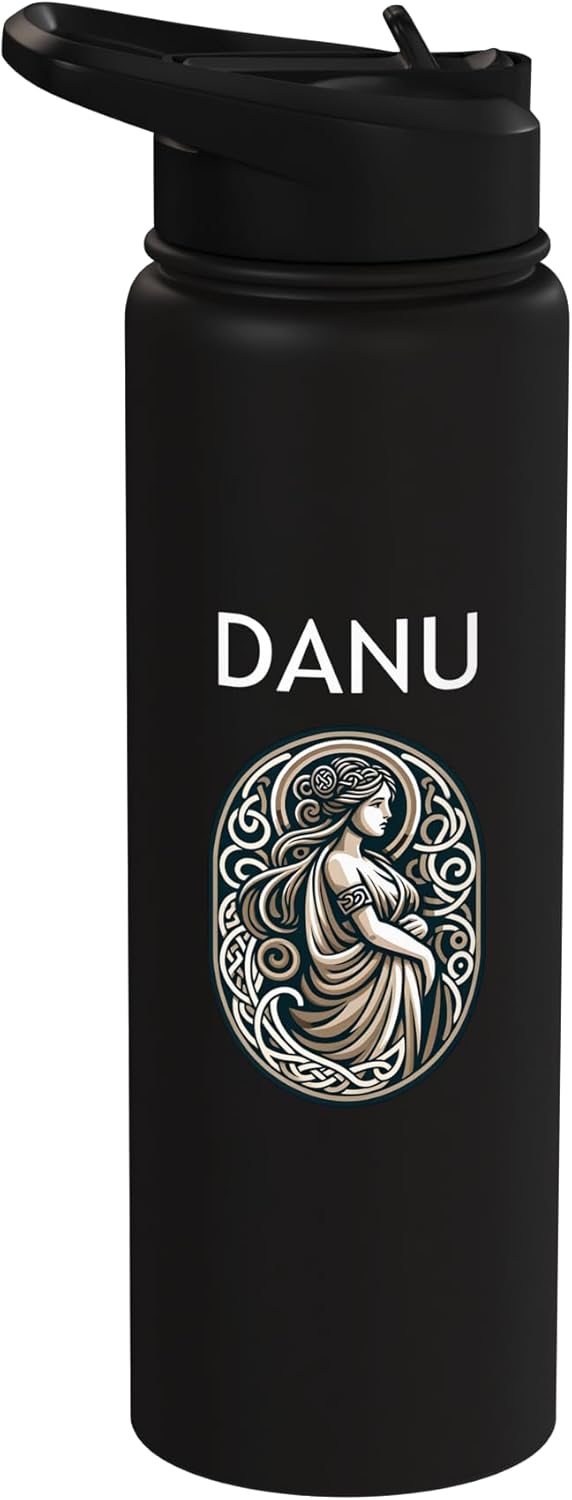 Botella de agua aislada Danu diosa celta acero inoxidable