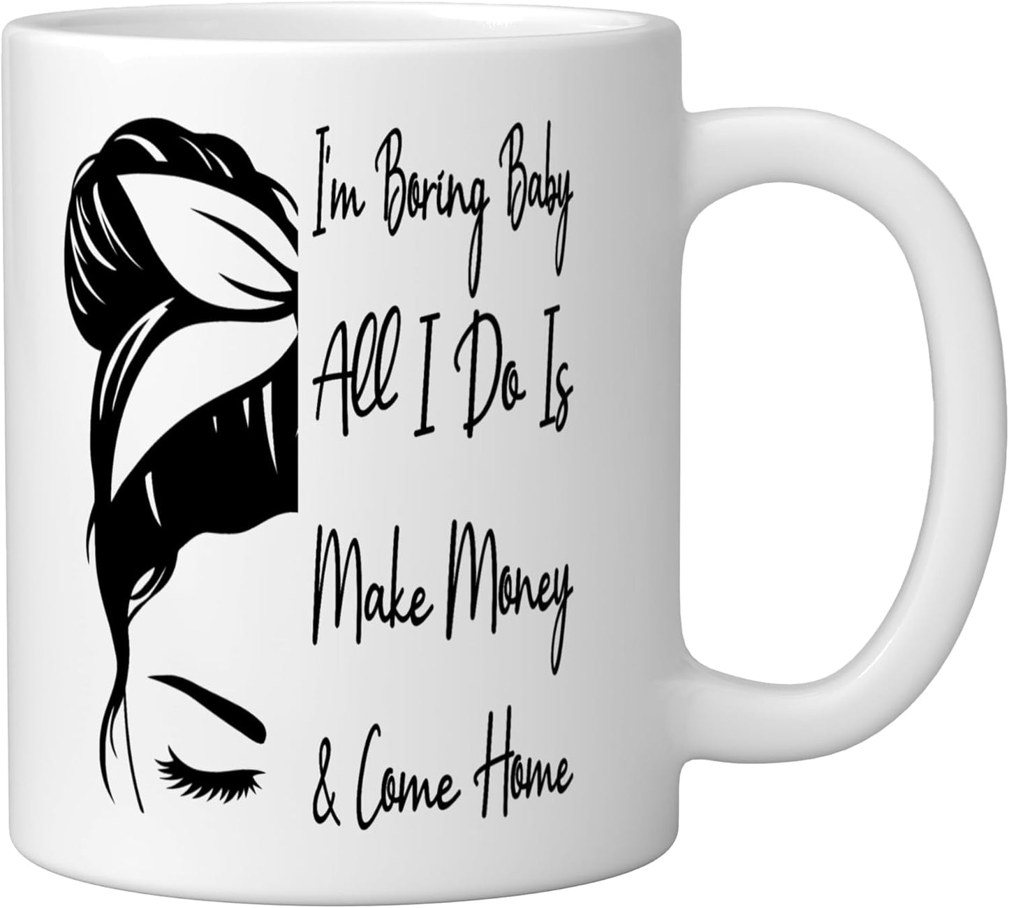 Taza de cerámica para cabello desordenado blanco