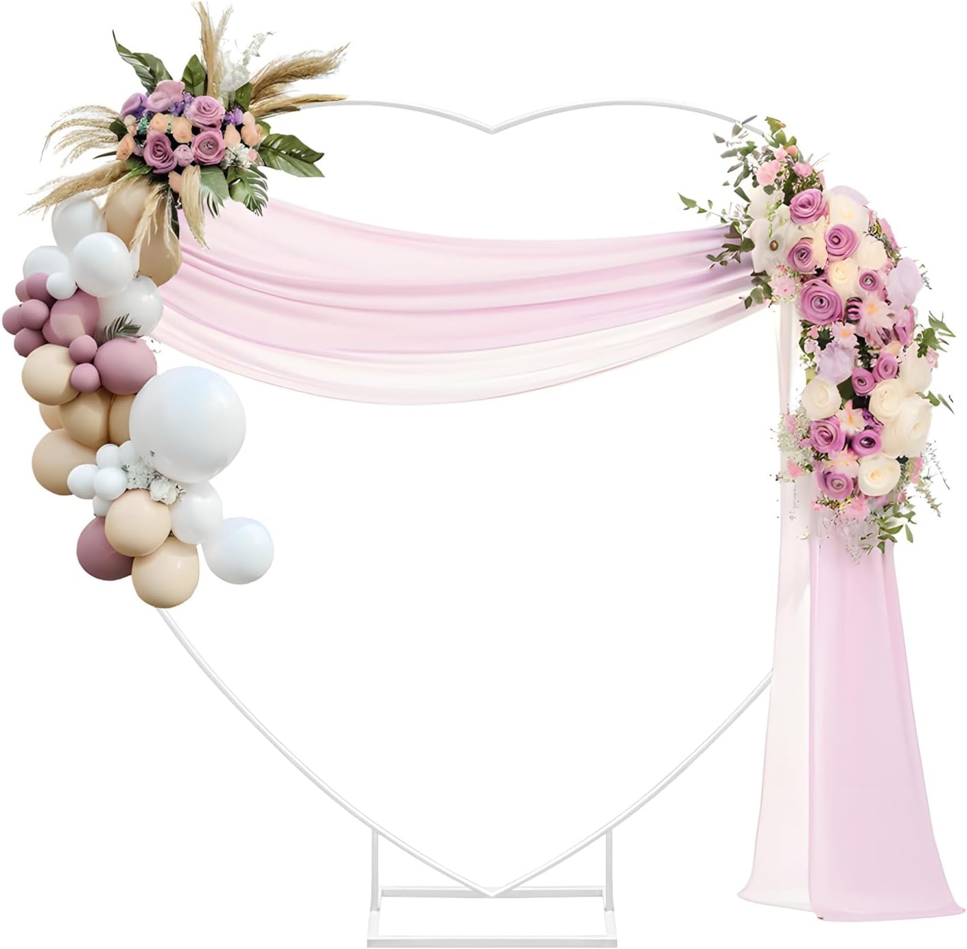 Arco metal corazón soporte globos boda cumpleaños