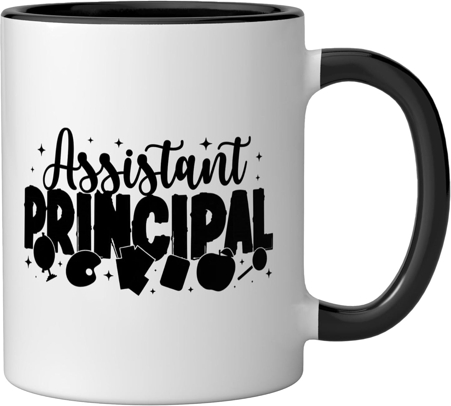 Taza Cerámica para Escuela Negro/Blanco