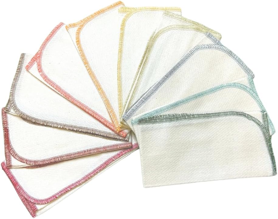 Set 10 toallas algodón 11x12pulg sin papel surtido