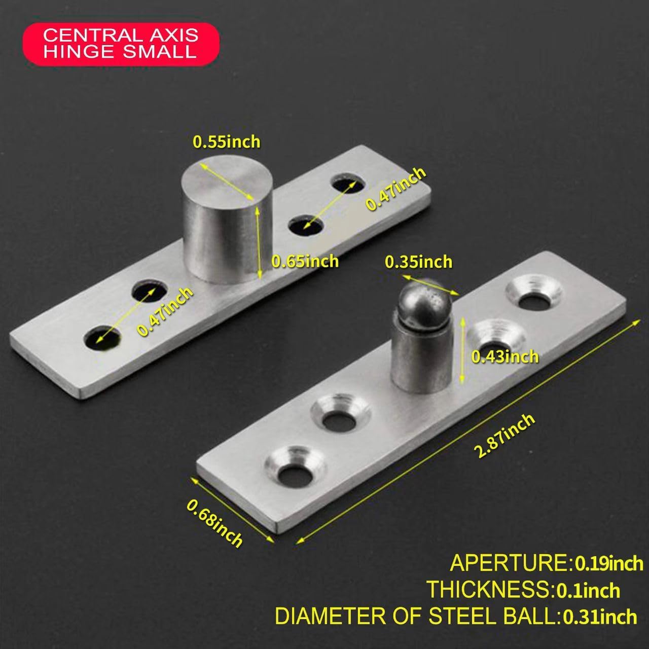 Bisagras puerta acero inox 2pcs giratorias 360