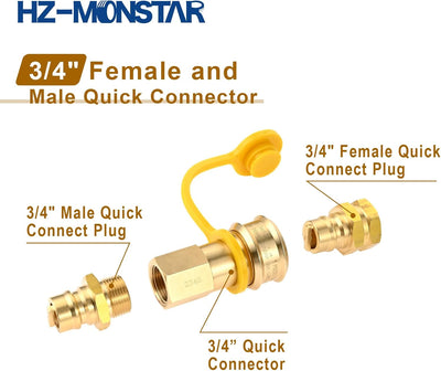 Manguera propano 3/4pulg conector rápido gas natural generador