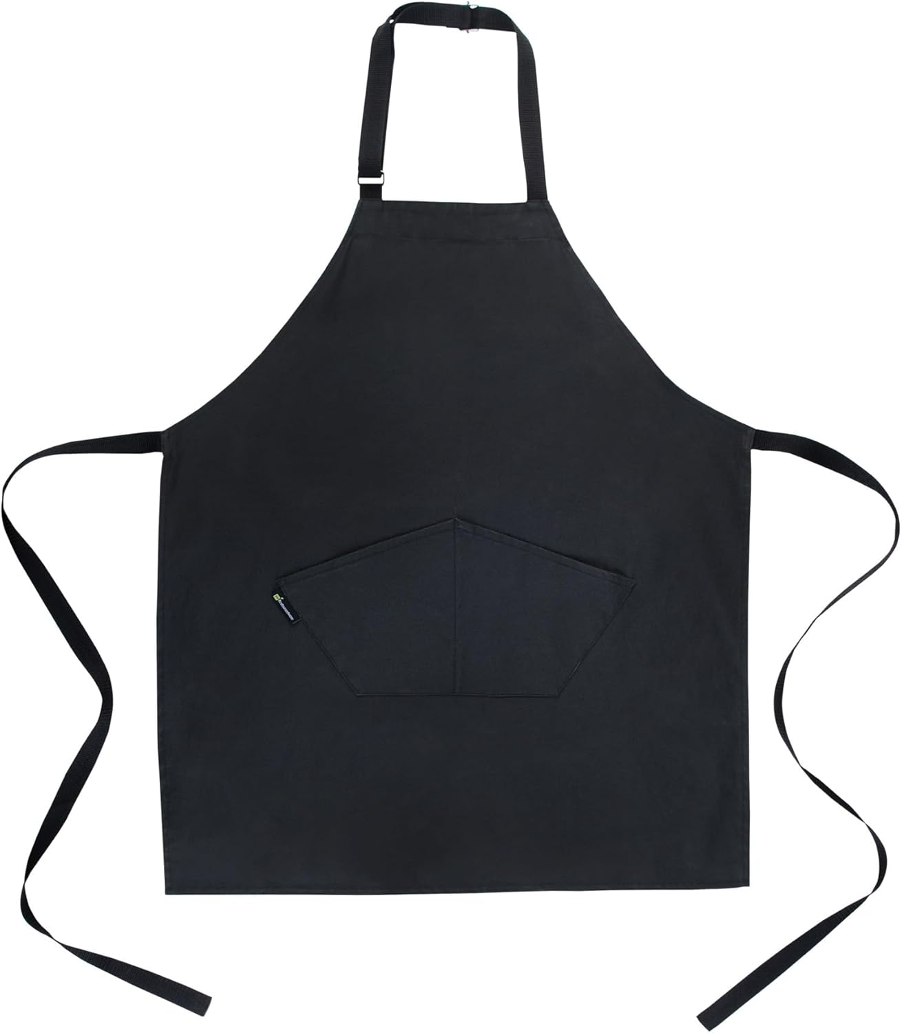 Set 4 Delantal Cocina Algodón con Bolsillos Ajustable Negro