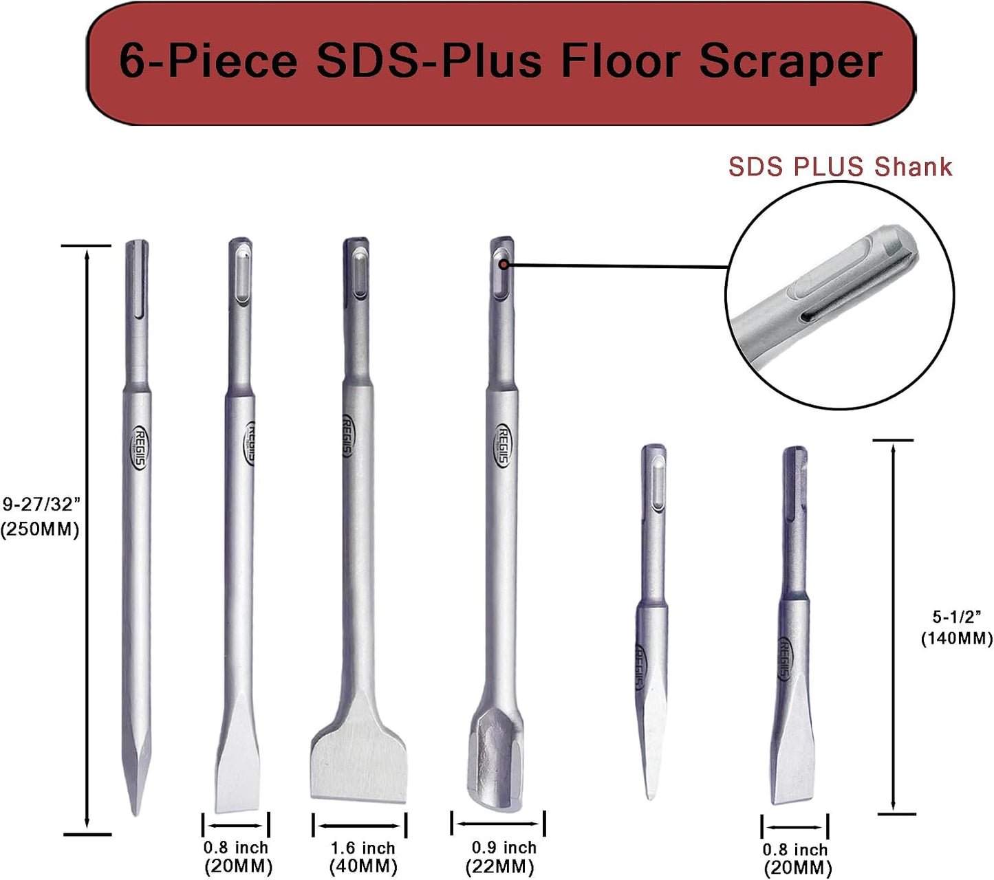 Set 20 Brocas SDS Plus Carburo Hormigón Paredes Cemento