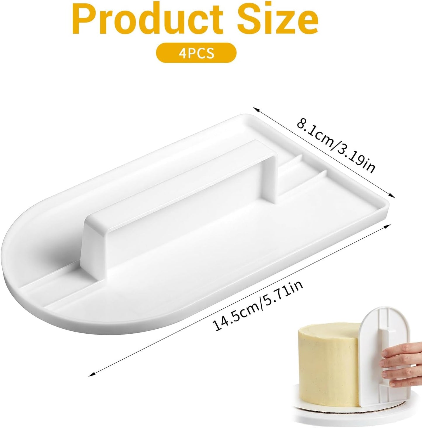 4 Pzas Paleta Fondant Suave para Decorar Pasteles