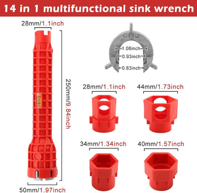 Llave fregadero 14en1 multifuncional instalación cocina baño