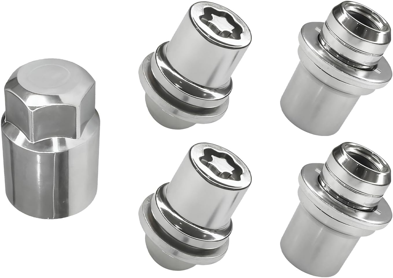 Set 4 Tuercas Rueda M12x1.5 Cromadas Llave Repuesto Toyota