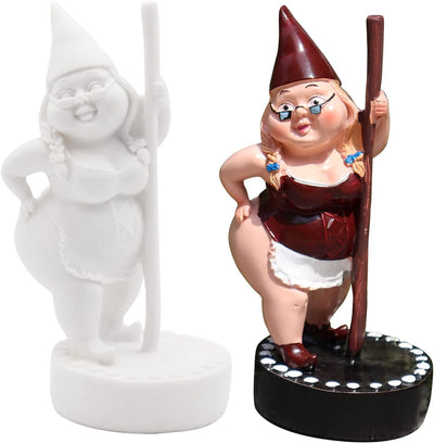 Estatua gnomo bailarín sin pintar 6.7pulg exterior