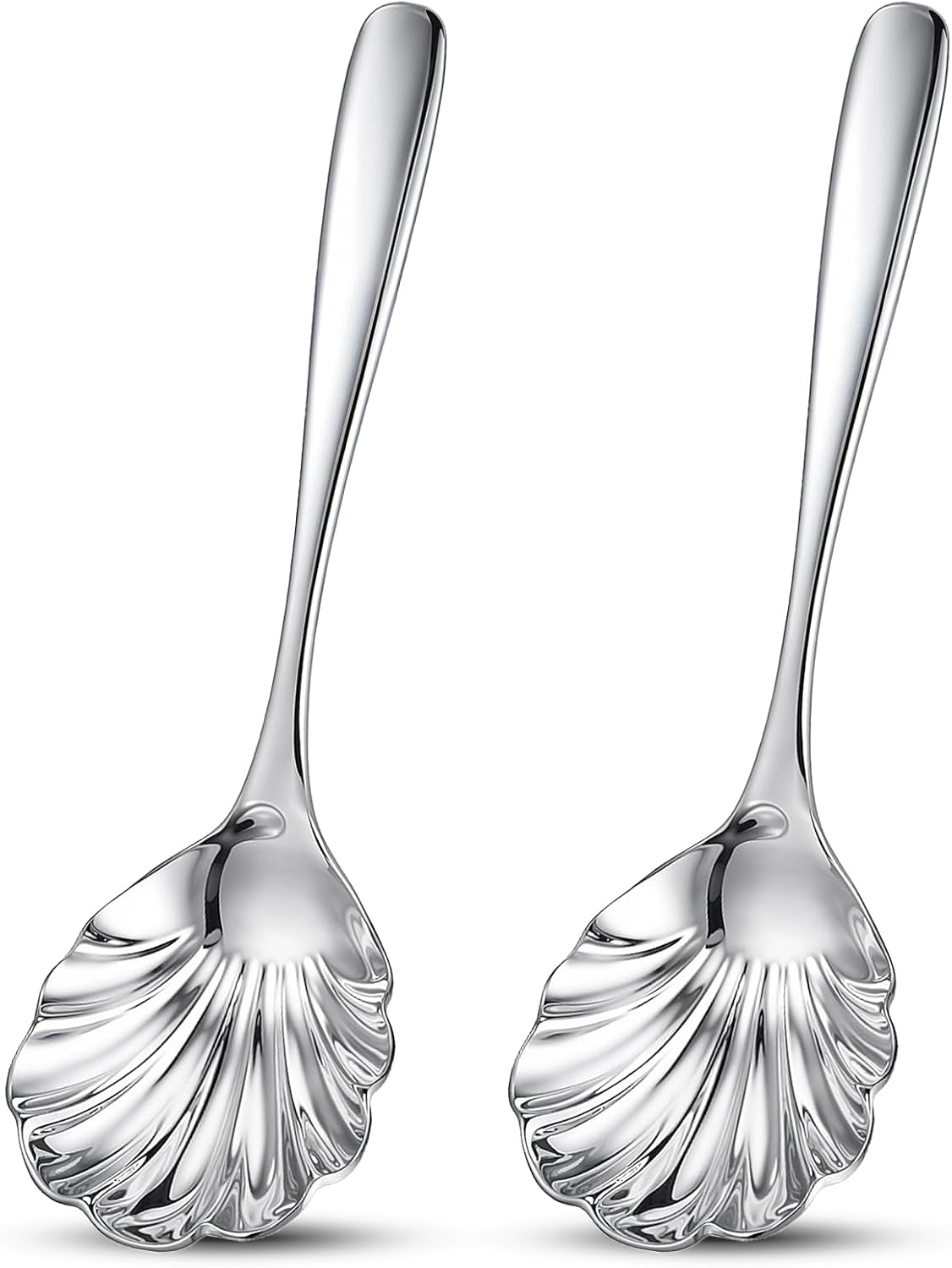 Juego de 2 cucharas grandes de acero inoxidable para servir en bufé