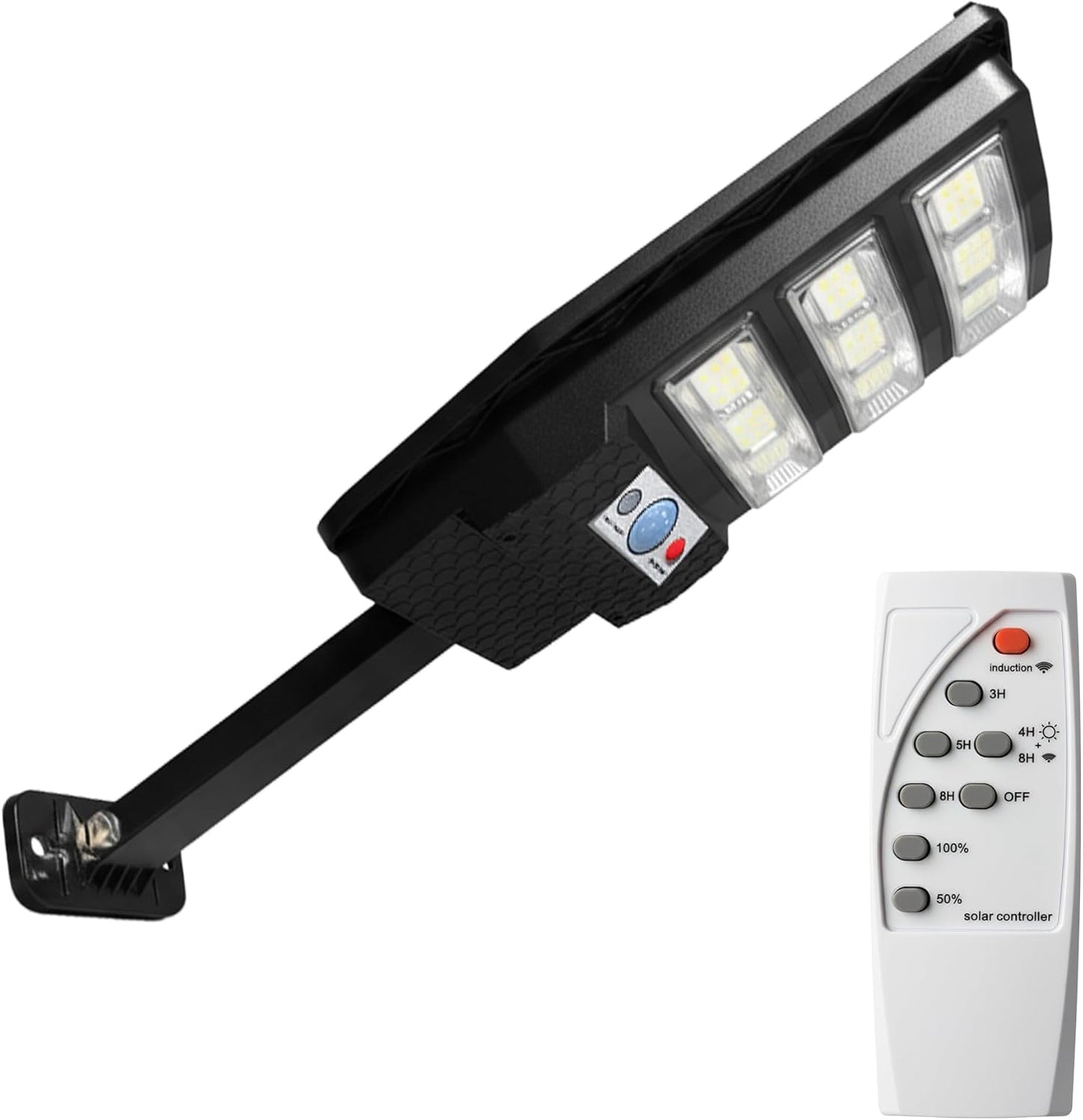 Luz solar exterior 81 LED 6500K sensor movimiento IP65