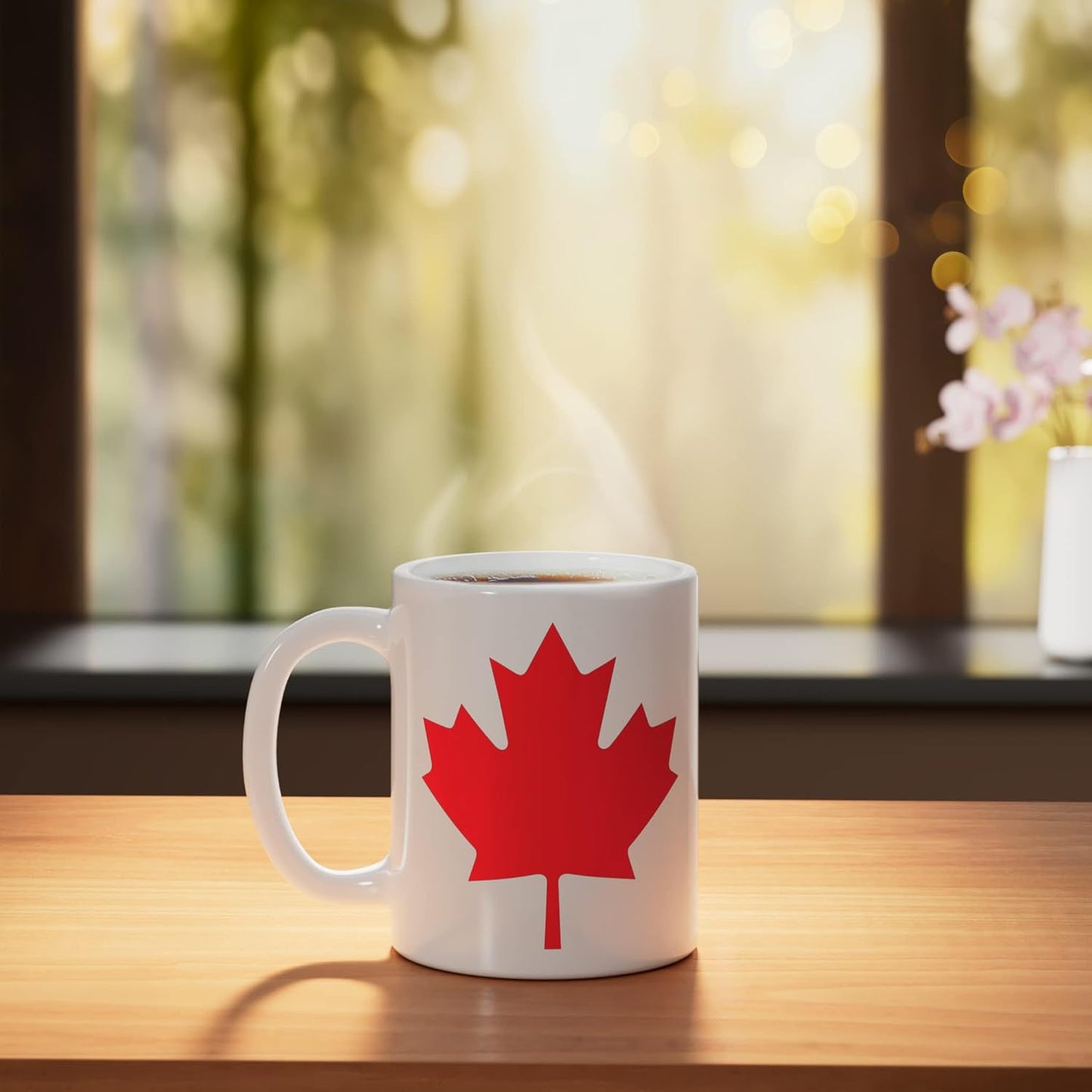 Taza Cerámica Bandera Canadá Blanco