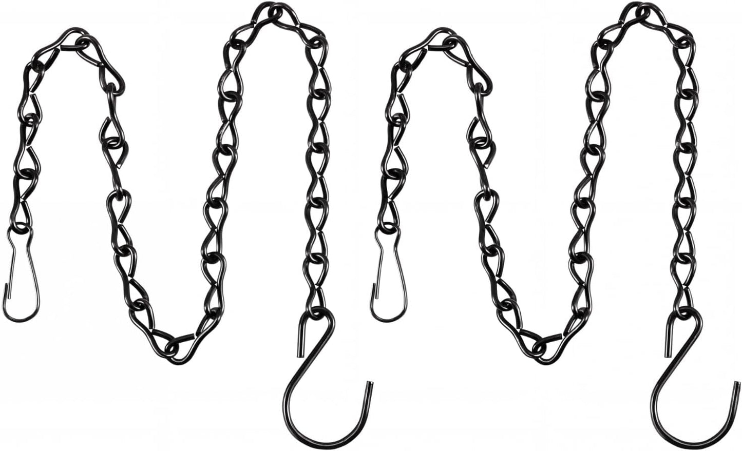 2 Pzas Cadena Colgante para Comederos Macetas 9.5pulg Negro