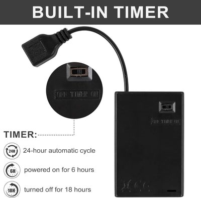 Paquete baterías USB con temporizador para LED y letreros neón