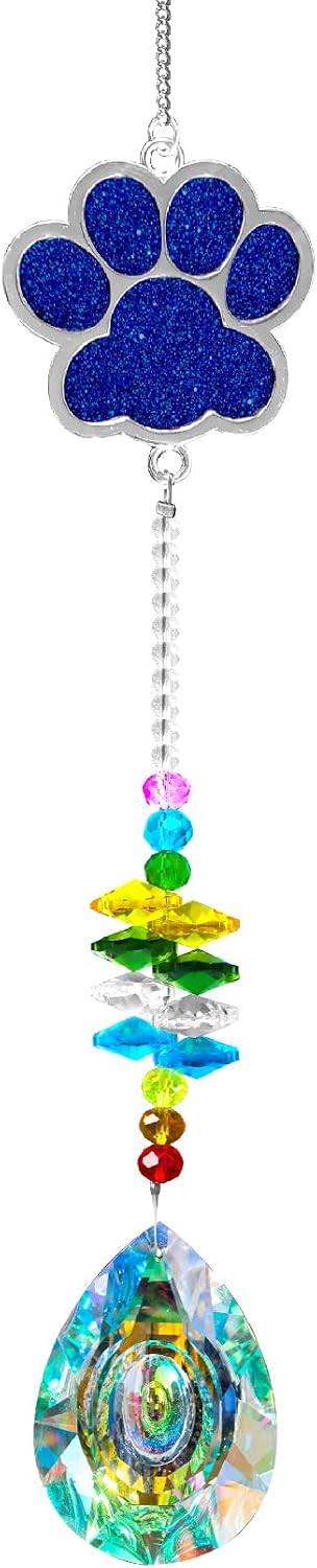 Atrapasoles cristal conmemorativo perros azul