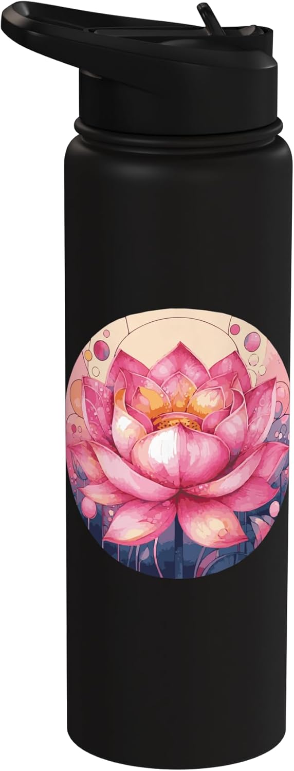 Botella agua térmica acero inox flor de agua