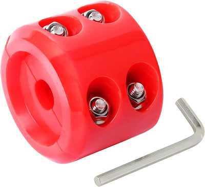 Tapón goma roja cabrestante absorción golpes cuerda sintética