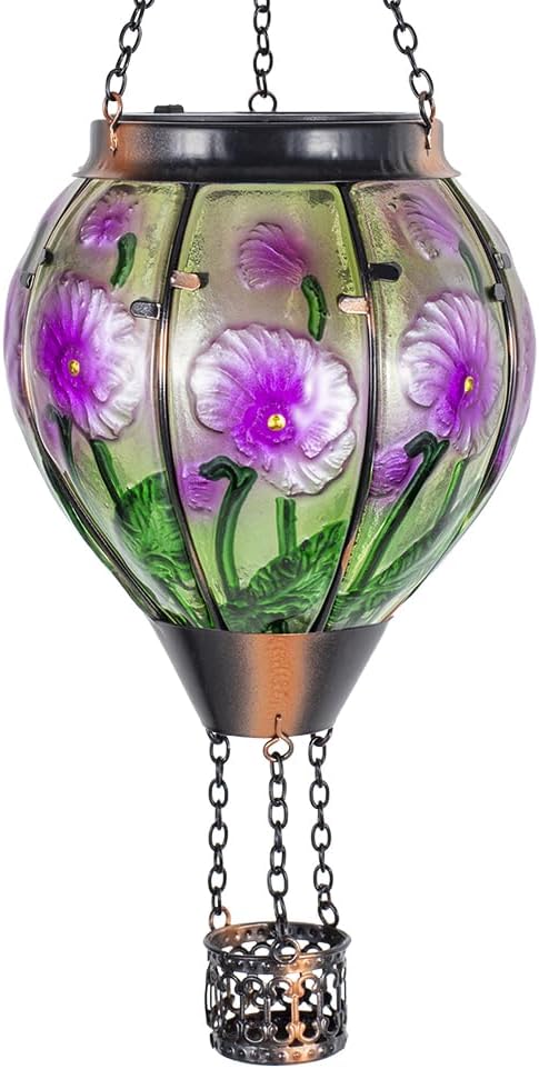 Farol decorativo con flores