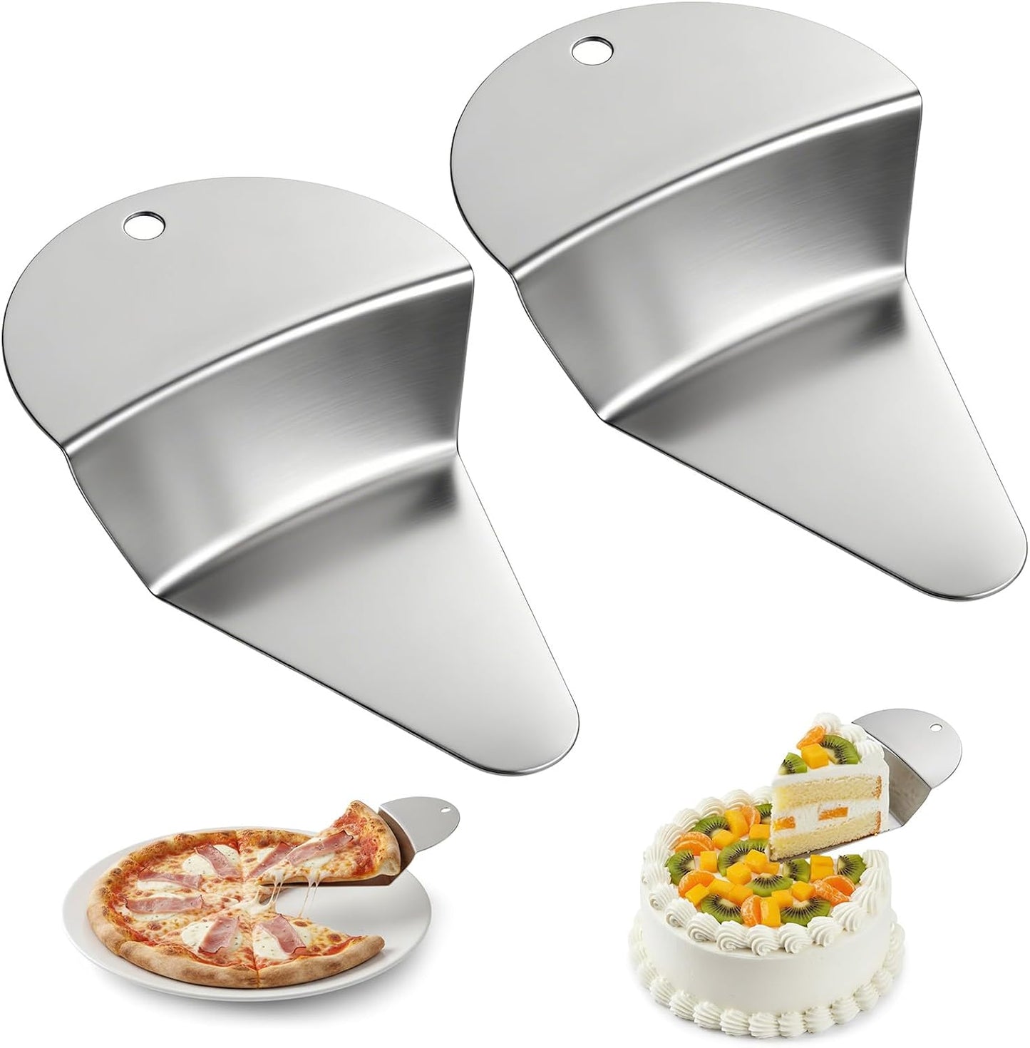 2 Espátulas Acero Inox para Tartas Postres