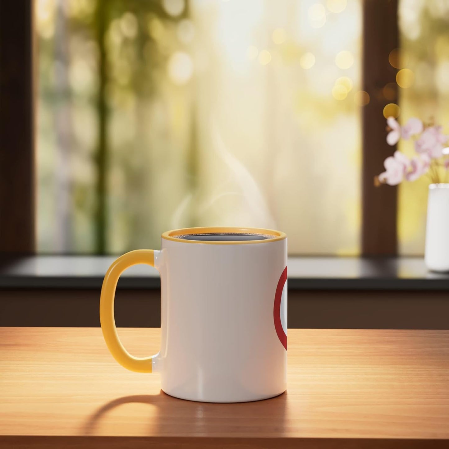 Taza Cerámica Amarillo/Blanco