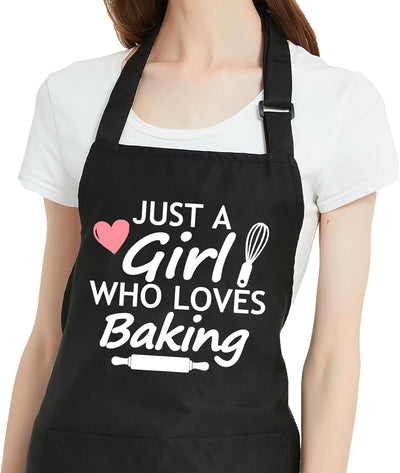 Delantal divertido para mujer con bolsillos ajustable para cocinar