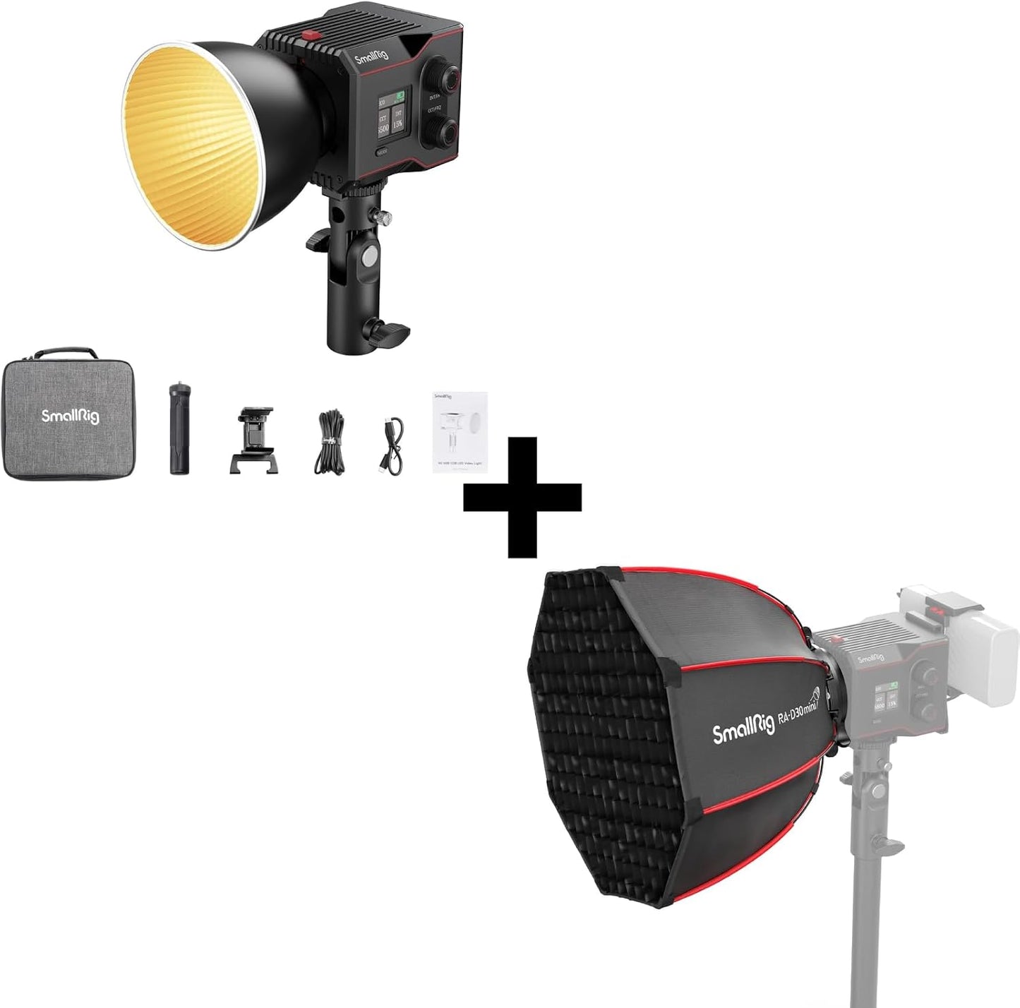 Luz video COB RC 60B batería 3400mAh PD tipo C