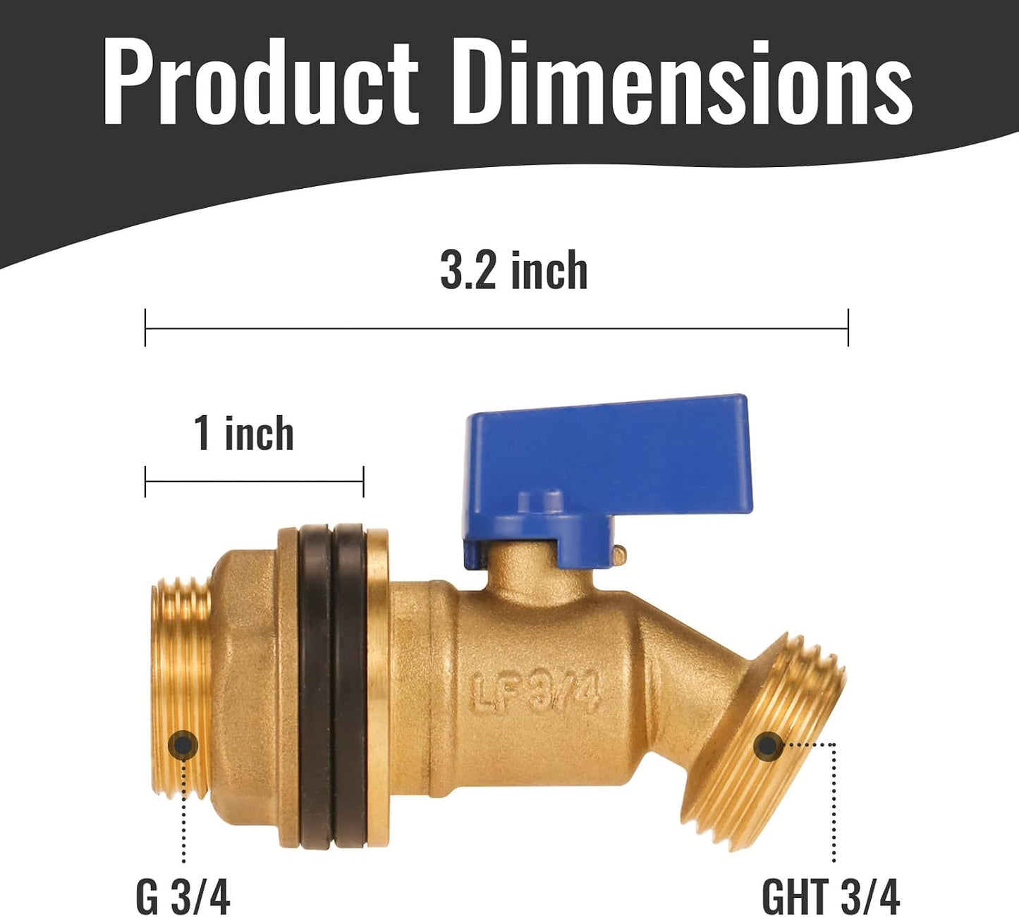 Kit espiga barril lluvia latón montaje mamparo 5/55gal