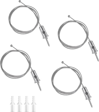 Set 4 cables suspensión hexagonal garage 3.28pies acero resistente