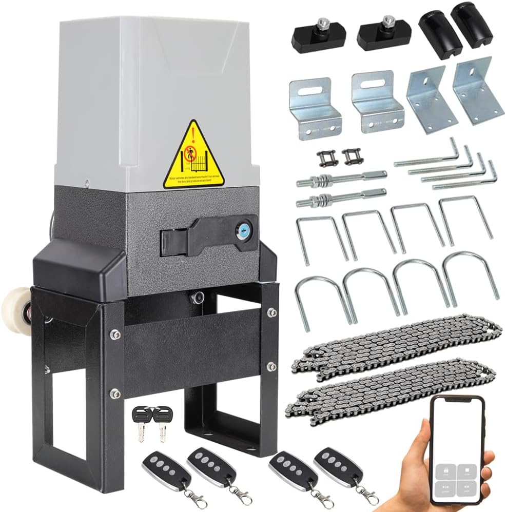 Abridor puerta corredera motor control remoto sensor seguridad