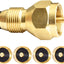 Adaptador recarga propano 1lb con 4 tapas universal latón