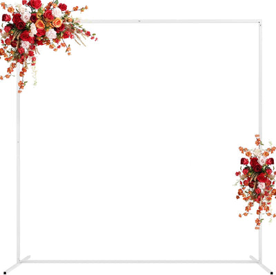 Soporte arco boda blanco 6.6x6.6ft metal cuadrado