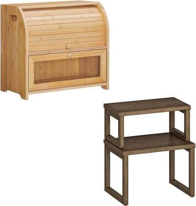 Estante organizador pan y cocina expandible 2 niveles