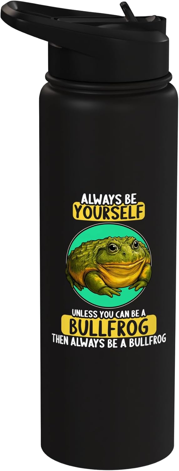 Botella de agua acero inoxidable aislada Bullfrog