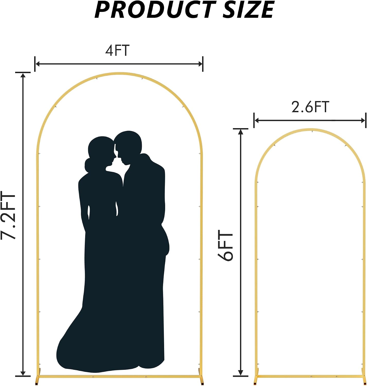 Soporte arco globos metal 6ft con cubierta 2pzas