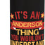 Botella agua acero inox aislada para Anderson
