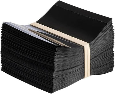 Bandas retráctiles precortadas PVC negro sellos botellas 2.6 × 2.2 in paquete 250