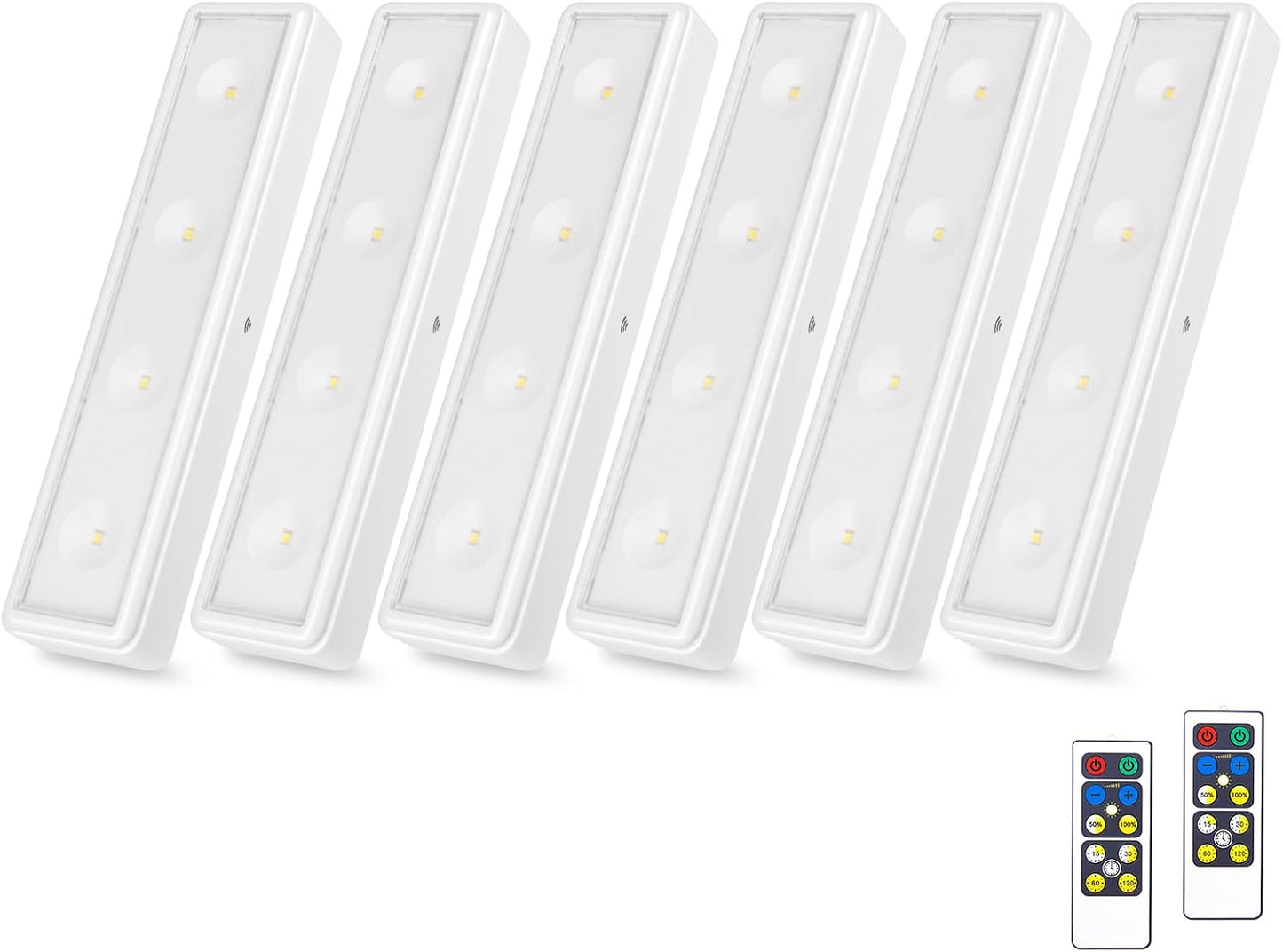 Barra LED adhesiva 80lm 3000K ajustable 6 Pzas cocina