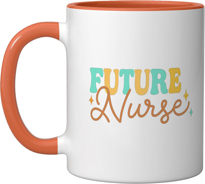 Taza Cerámica Naranja/Blanca