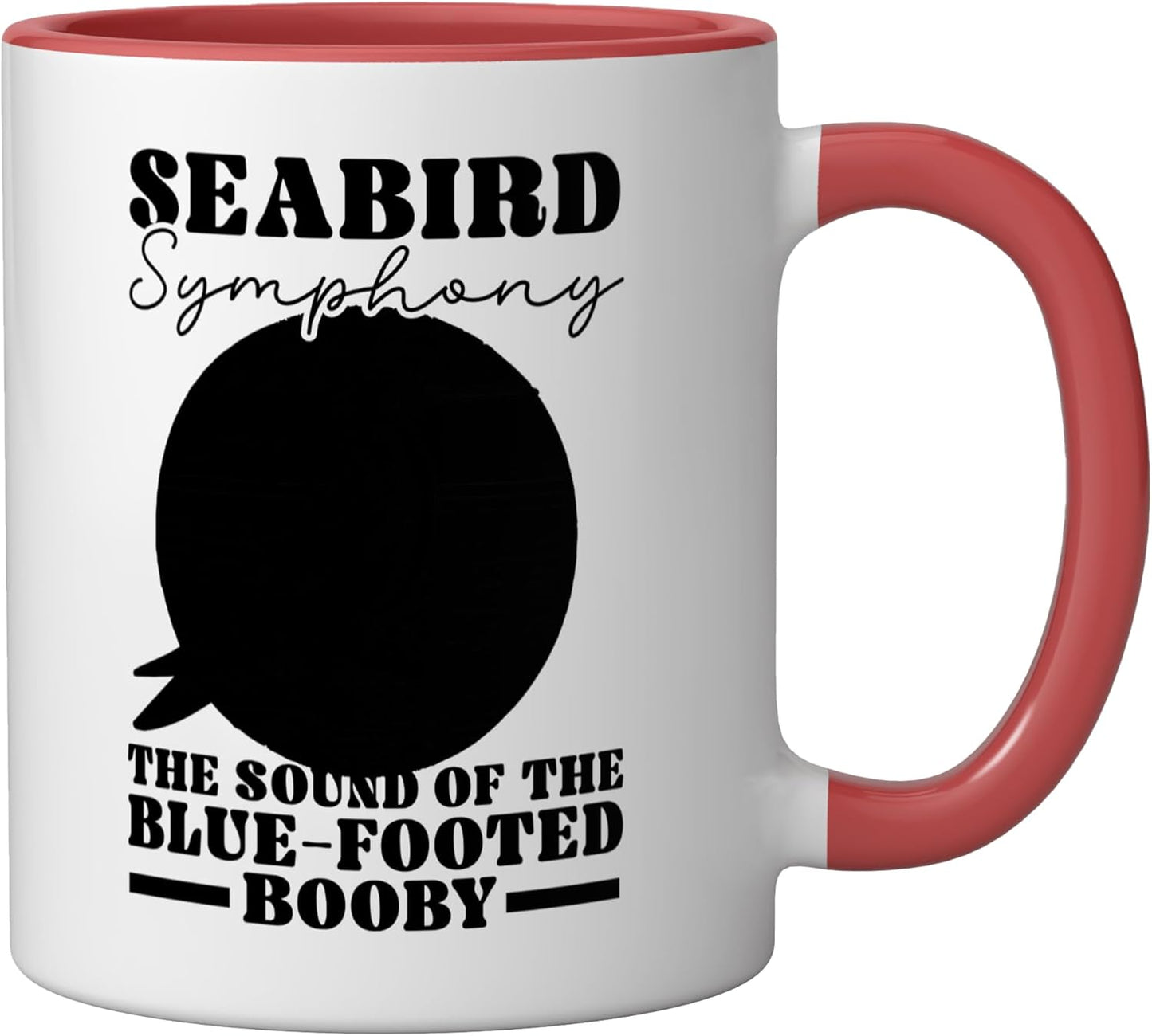 Taza Cerámica Observación Aves Pico Azul Rojo/Blanco