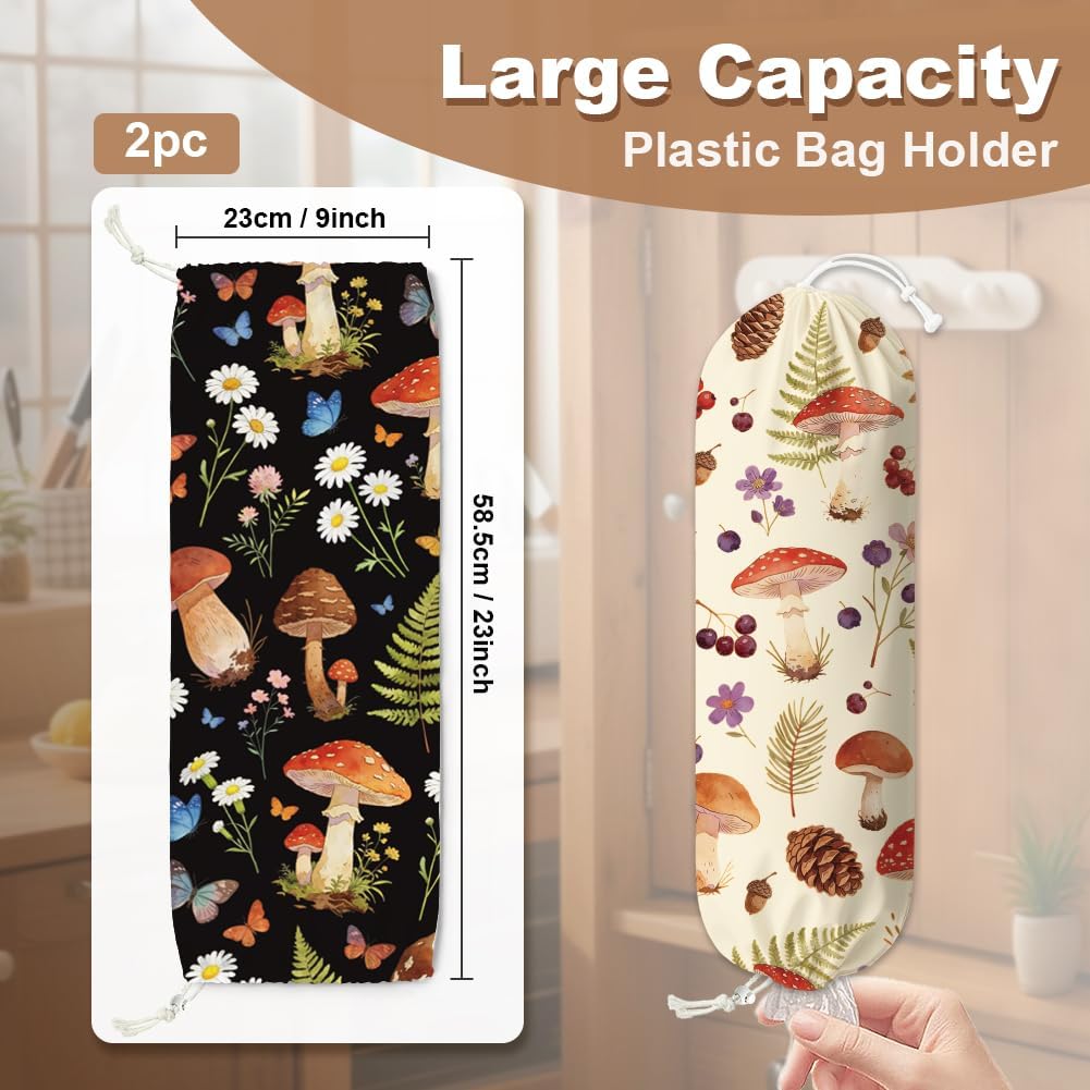 Soportes para bolsas de plástico para plantas de hongos y hojas de helecho