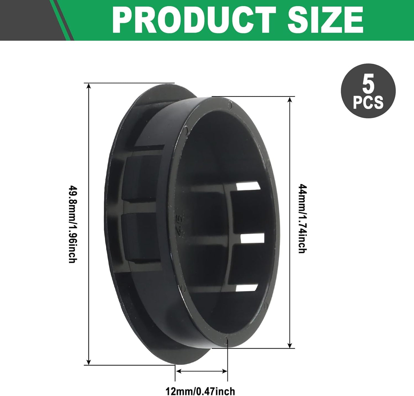 Tapones plástico 1.772 pulg comp puerta bloqueo muebles