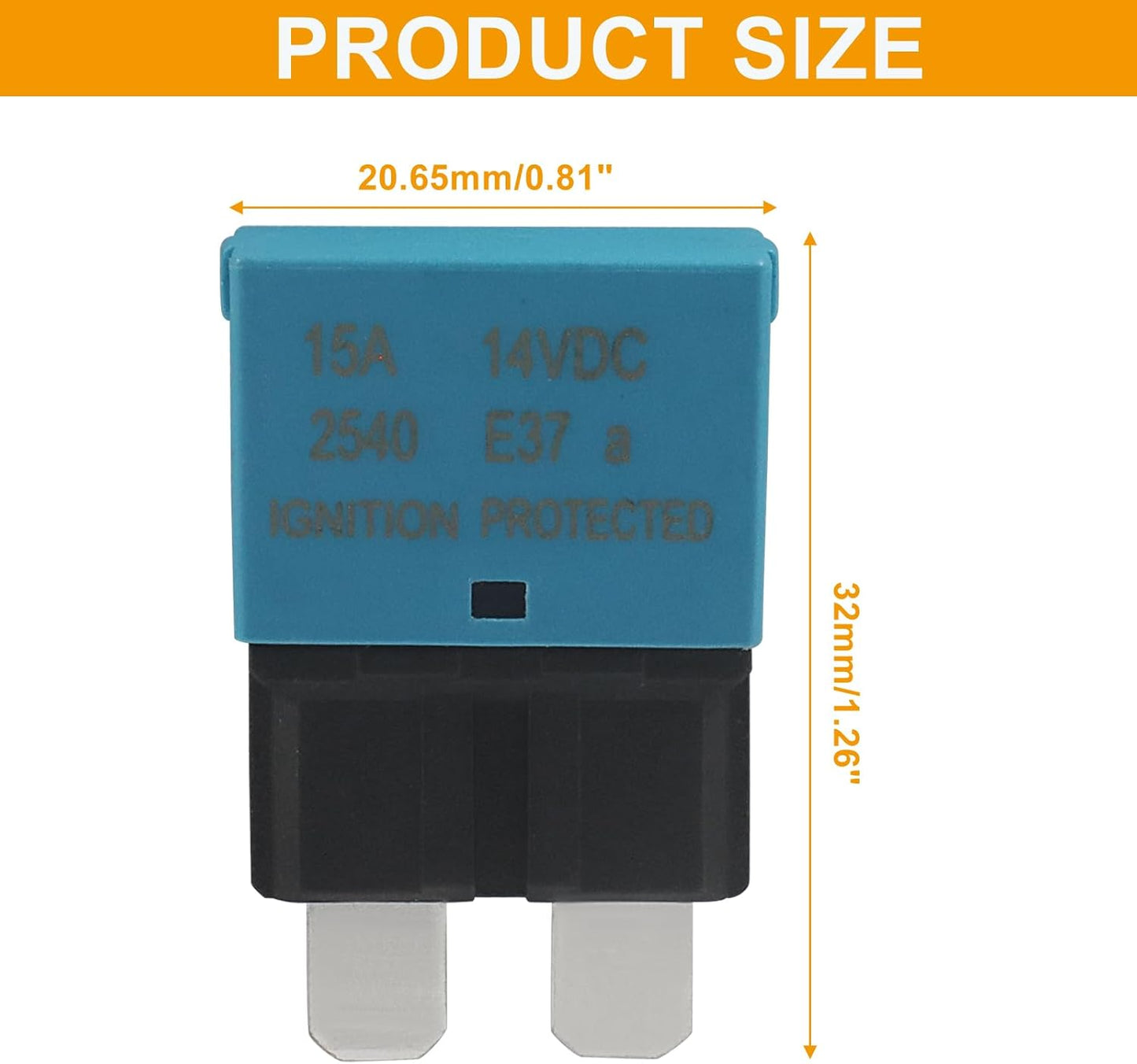 Pack 2 Disyuntores 15 A ATC/ATO Impermeables 12-24 V