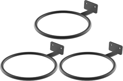 Soporte pared maceta 4pulg set 3 anillos colgadores metal