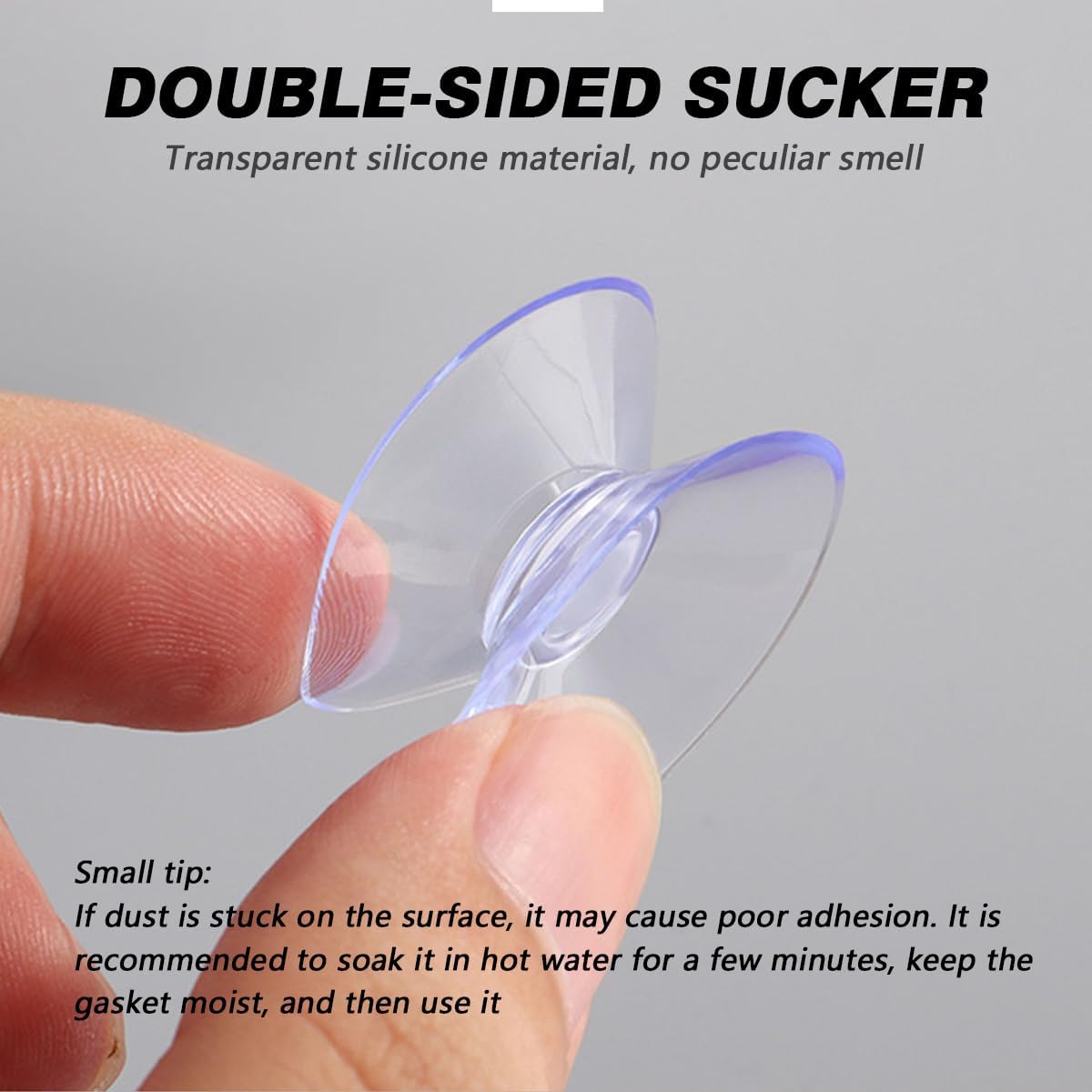 10 Ventosas Doble Cara 1.2pulg Plástico PVC Transparente