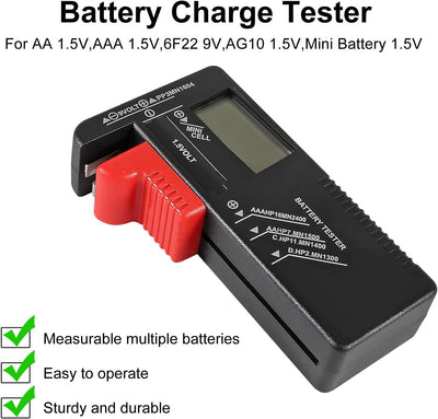 Tester baterías universal con pantalla LCD AAA AA C D 9V